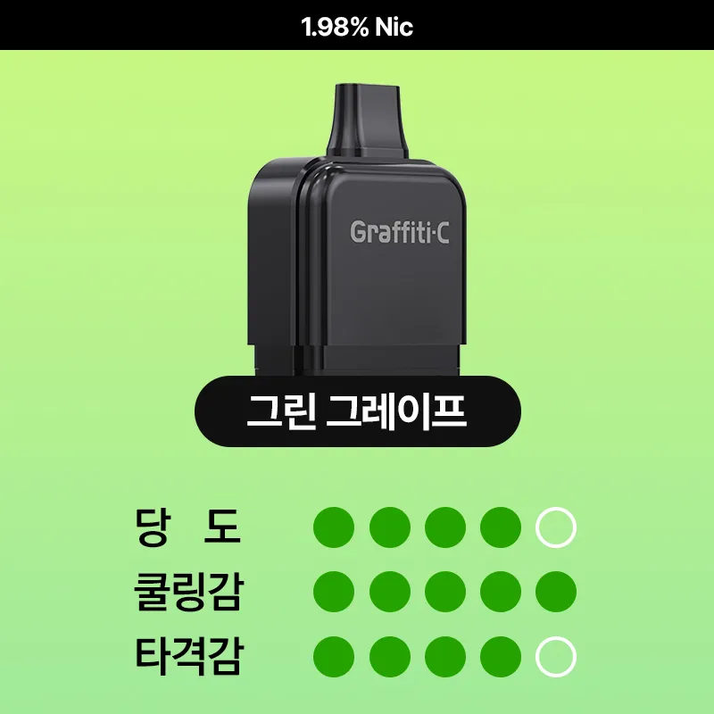 버블몬 그래피티C 팟 [고농도] 그린 그레이프 이미지